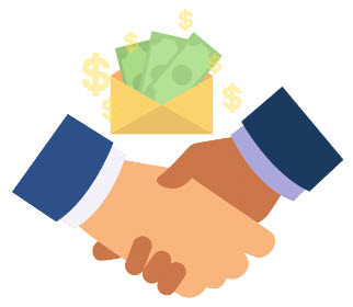 two people shaking hands