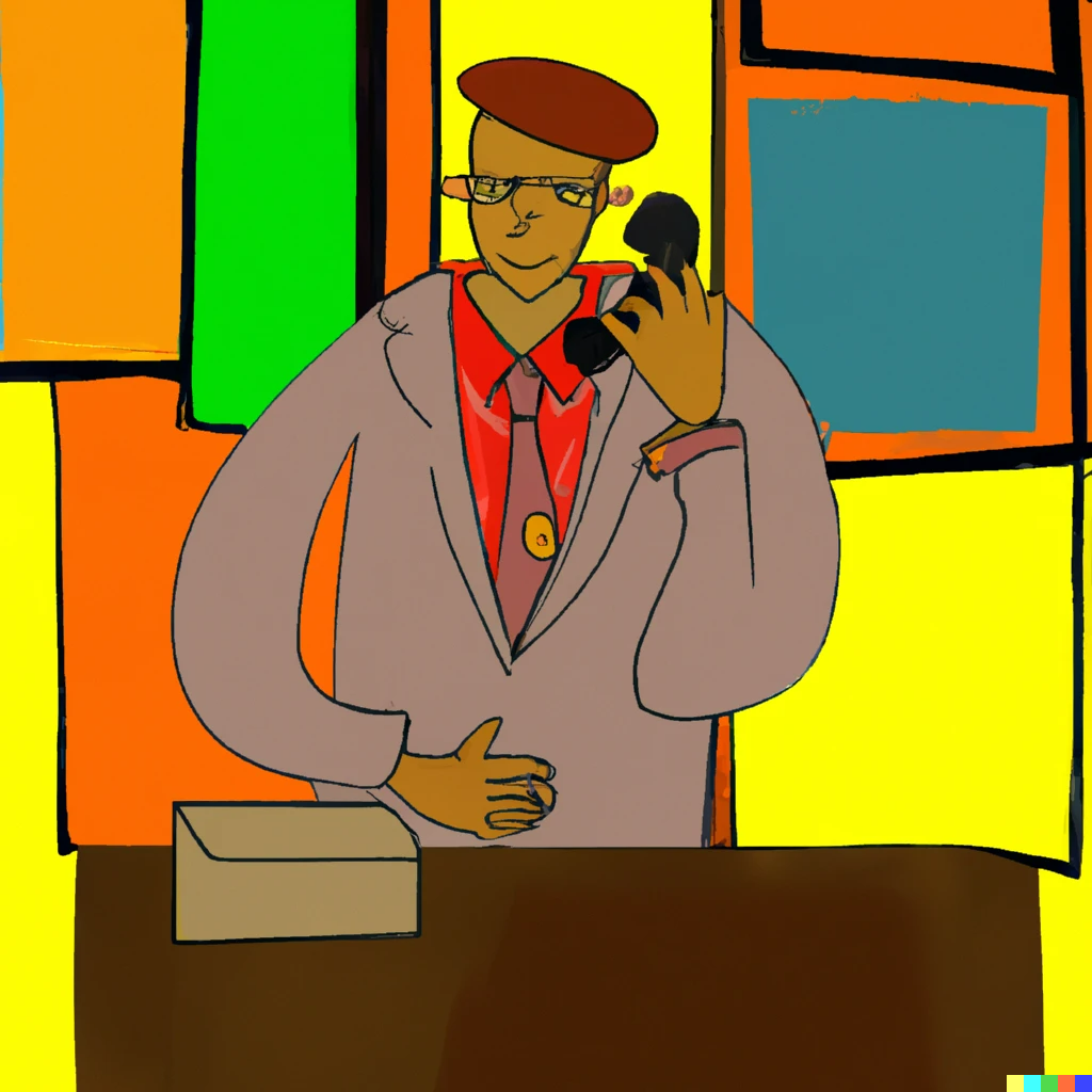 sales person on the phone call