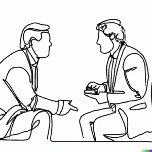 Sales candidate and sales recruiter discussing money