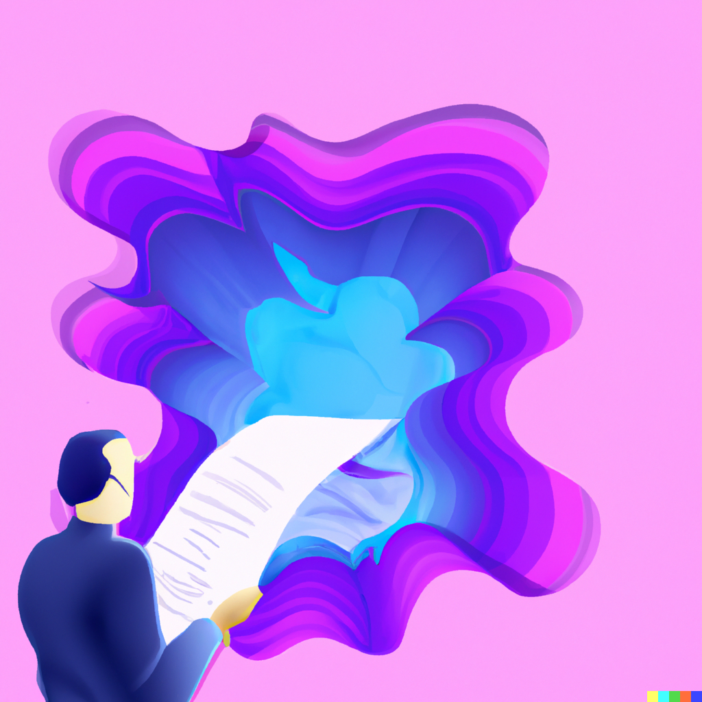 sales candidate looking at his resume