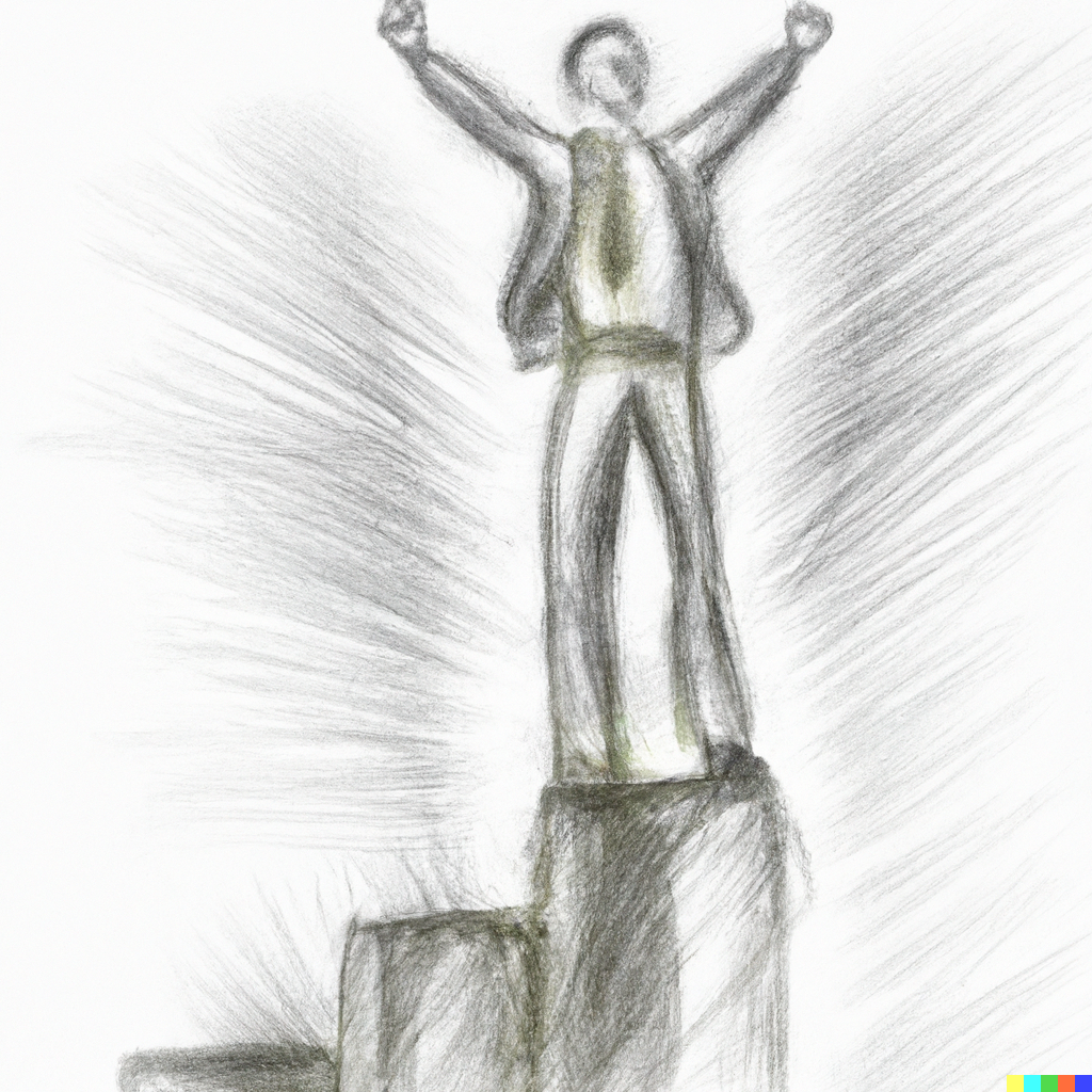 sales person excelling at everything and is on the top!