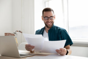 sales candidate doing research about his interview