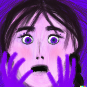 shocked sales person