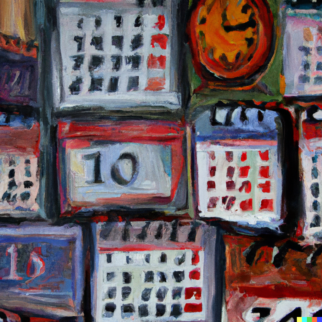 illustration of time passing by