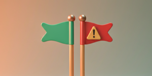 Red flag green flag images for sales jobs